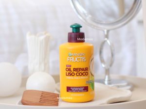 کرم مو بعد حمام ترمیم کننده و ضد وز گارنیر مدل oil repair Liso Coco