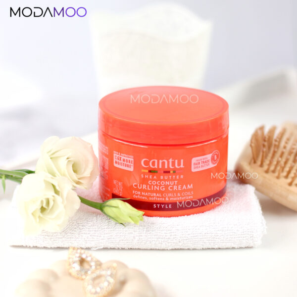 کرم فر کننده نارگیل کنتو Cantu Coconut Curling Cream with Shea Butter