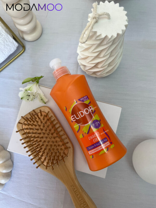 کرم مو نارنجی الیدور مناسب موهای آسیب دیده حاوی کراتین و روغن درخت چای