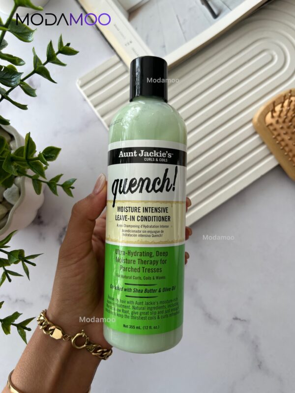 آبرسان عمیق موی فر آنت جکیز Aunt Jackie’s Quench Moisture Intensive Leave-in Conditioner