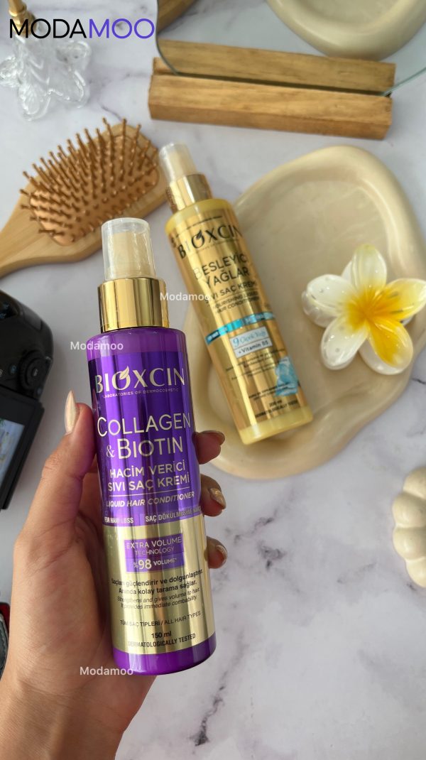 اسپری تقویت کننده ،حجم دهنده و آبرسان بیوکسین کلاژن بیوتین Bioxcin