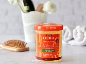 ژل استایل و آبرسان موی فر کنتو مدل بذرکتان و زیتون Cantu MOISTURE RETENTION STYLING GEL