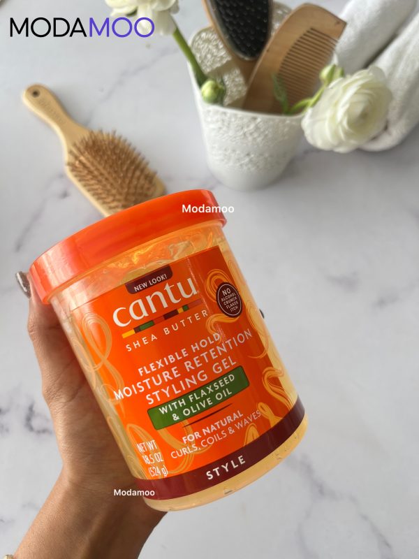 IMG_0439 ژل استایل و آبرسان موی فر کنتو مدل بذرکتان و زیتون Cantu MOISTURE RETENTION STYLING GEL
