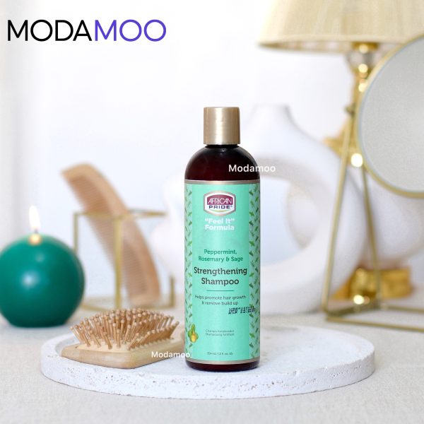 شامپو تقویت کننده و ضد ریزش رزماری افریکن پراید African Pride Peppermint, Rosemary & Sage Strengthening Shampoo