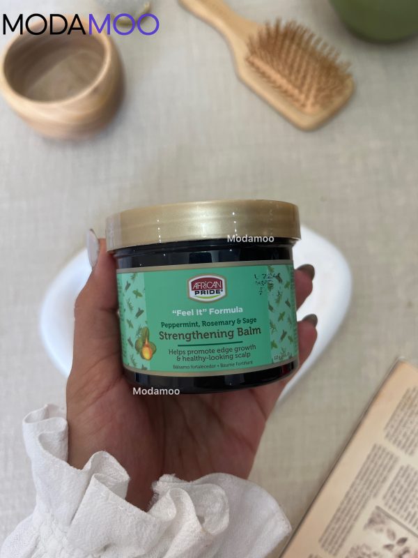 بالم ضد مو خوره و ضد ریزش رزماری افریکن پراید African Pride Peppermint, Rosemary & Sage Strengthening Balm