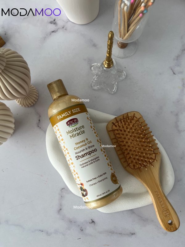 شامپو عسل و روغن نارگیل افریکن پراید African Pride Moisture Miracle Honey and Coconut Oil Shampoo Family Size