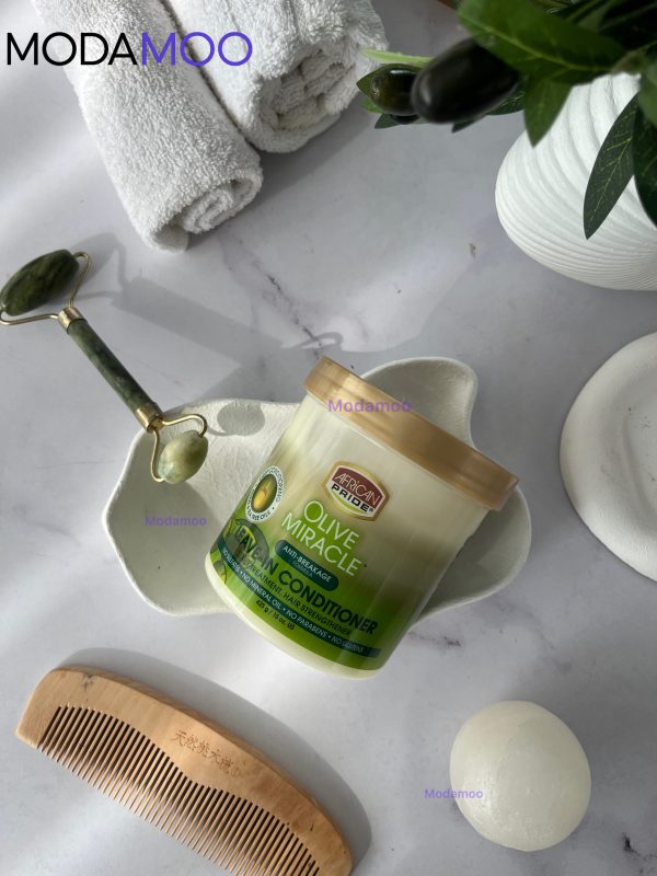 IMG_2710 نرم کننده بعد حمام زیتون افریکن پراید African Pride leave in conditioner olive miracle