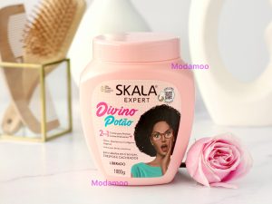 ماسک مو و کرم مو اسکالا Divino Potão مخصوص موهای فر – آبرسان و حالت‌دهنده
