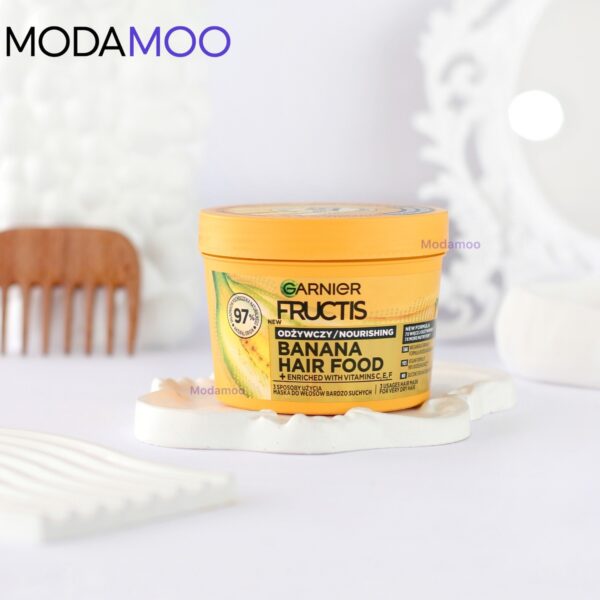 photo-output (19) ماسک تغذیه کننده و آبرسان عمیق مو گارنیر موز Hair Food مدل 3in1