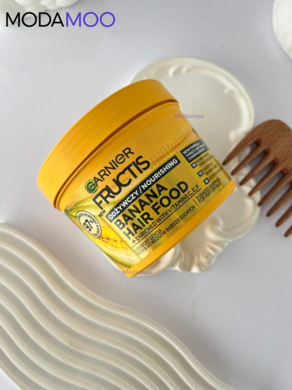 photo-output (20) ماسک تغذیه کننده و آبرسان عمیق مو گارنیر موز Hair Food مدل 3in1