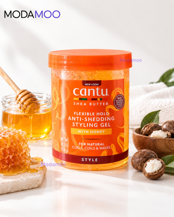 photo-output (7) ژل ضد ریزش و حالتدهنده مو کنتو با عسل Cantu Shea Butter Flexible Hold Anti-Shedding Styling Gel